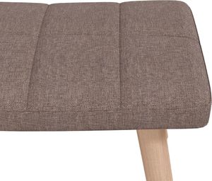 vidaXL Fotel bujany z podnóżkiem, kolor taupe, obity tkaniną 6