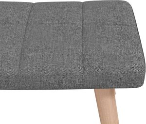 vidaXL Fotel bujany z podnóżkiem, ciemnoszary, obity tkaniną 6