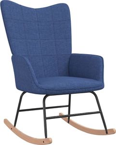 vidaXL Fotel bujany, niebieski, tapicerowany tkaniną 1