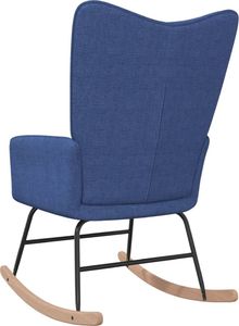 vidaXL Fotel bujany, niebieski, tapicerowany tkaniną 5