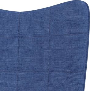 vidaXL Fotel bujany, niebieski, tapicerowany tkaniną 6