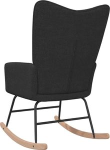 vidaXL Fotel bujany, czarny, tapicerowany tkaniną 5