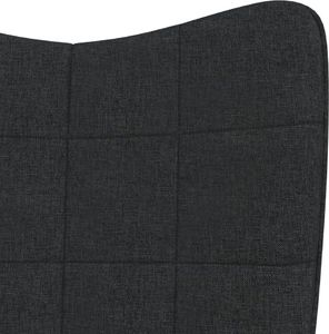 vidaXL Fotel bujany, czarny, tapicerowany tkaniną 6