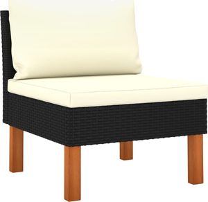 vidaXL 6-cz. zestaw wypoczynkowy do ogrodu, rattan PE i eukaliptus 4