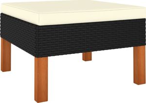 vidaXL 10-cz. zestaw wypoczynkowy do ogrodu, rattan PE i eukaliptus 5