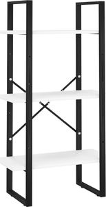 vidaXL Regał, biały, 60x30x105 cm, płyta wiórowa i metal 2