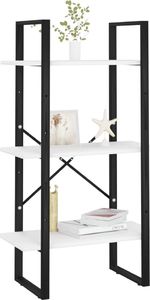 vidaXL Regał, biały, 60x30x105 cm, płyta wiórowa i metal 4