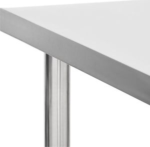 vidaXL Kuchenny stół roboczy na kółkach, 100x30x85 cm, stal nierdzewna 5