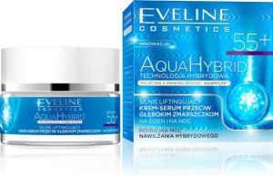 Eveline Aqua Hybrid Krem-serum 55+ na dzień i noc liftingujący 50ml 1