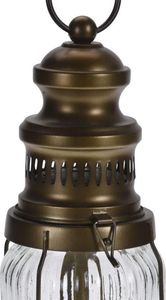 Lampa stołowa Vilde Lampion led lampa latarnia latarenka stołowa metalowa brązowa loft 38 cm 5