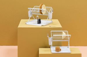 Brabantia Suszarka do naczyń składana jasno szara 139383 22