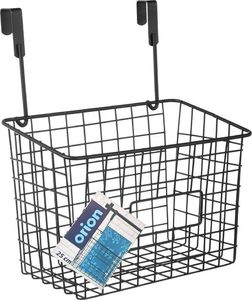 Koszyk prysznicowy Orion Koszyk zawieszany metalowy kuchenny łazienkowy czarny półka na drzwi drzwiczki szafki 4