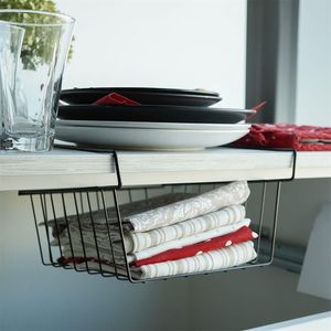 Vilde Kosz koszyk podwieszany pod półkę organizer czarny metalowy loft 27,5 cm 2