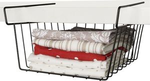 Vilde Kosz koszyk podwieszany pod półkę organizer czarny metalowy loft 27,5 cm 6