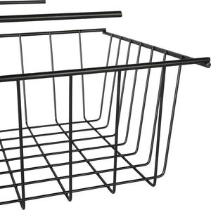 Vilde Kosz koszyk podwieszany pod półkę organizer czarny metalowy loft 27,5 cm 9