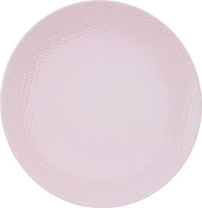 Orion Talerz deserowy płaski ceramiczny pastelowy RELIEF 21 cm różowy 1