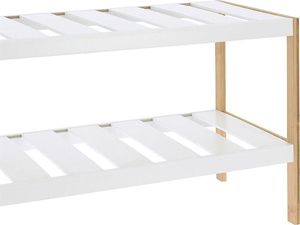 Storage Solutions Regał BAMBUSOWY stojak na buty 2 poziomy 4