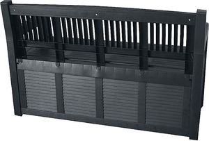 Vilde Ławka Ogrodowa, grafitowa, ze schowkiem, skrzynią, 280L, 130x60x85 cm 5