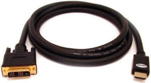 Kabel HDMI - DVI-D 2m czarny 2
