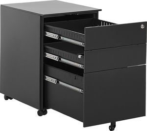 Shumee Szafka biurowa metalowa czarna CAMI 3