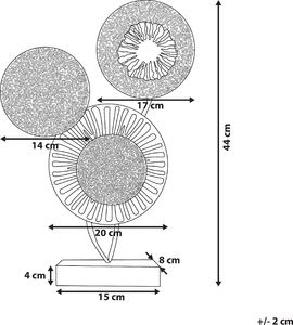 Shumee Dekoracyjna rzeźba metalowa złoto-srebrna URANIUM 5