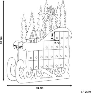Kalendarz adwentowy Shumee Figurka dekoracyjna LED sanie 9