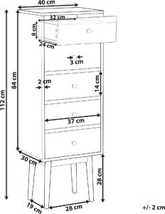 Beliani Komoda jasne drewno FOLEY 9