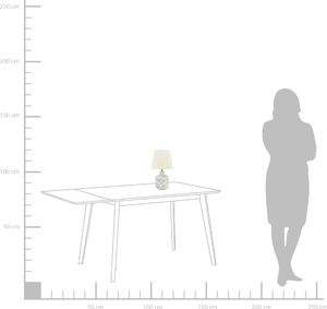 Lampa stołowa Shumee Lampka nocna ceramiczna beżowa ROSANNA 2