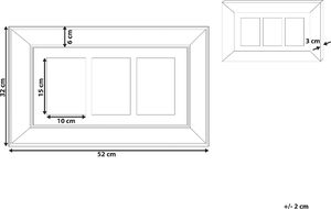 Ramka Shumee Multiramka na 3 zdjęcia lustrzana miedziana DABOLA 4