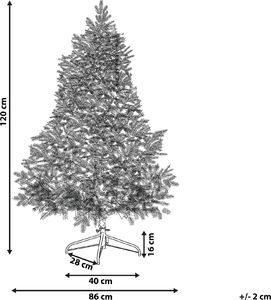 Shumee Choinka sztuczna Tatlow na stojaku Biała 6