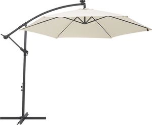 Beliani Parasol ogrodowy LED 285 cm beżowy CORVAL 3