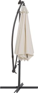 Beliani Parasol ogrodowy LED 285 cm beżowy CORVAL 4