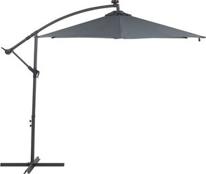 Shumee Parasol ogrodowy LED 285 cm szary CORVAL 1