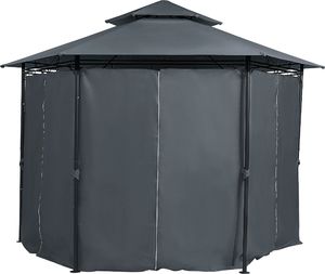 Shumee Pawilon ogrodowy 350 cm ciemnoszary PORTEL 2