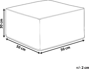 Shumee Puf 50 x 50 x 30 cm beżowy MUKKI 5