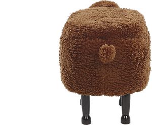 Beliani Pufa zwierzak ze schowkiem brązowa SHEEP 6