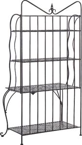 Szafa ogrodowa Shumee Regał ogrodowy metalowy 4 półki czarny PAVONA 4