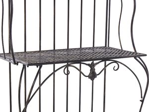 Szafa ogrodowa Shumee Regał ogrodowy metalowy 4 półki czarny PAVONA 5