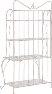 Szafa ogrodowa Shumee Regał ogrodowy metalowy 4 półki jasnobeżowy PAVONA 4