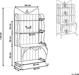 Szafa ogrodowa Shumee Regał ogrodowy metalowy 4 półki jasnobeżowy PAVONA 8