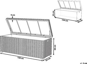 Skrzynia ogrodowa Shumee Modena 520 l Szary 8