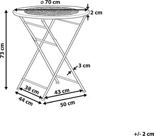 Shumee Stolik ogrodowy metalowy 70 cm zielony BIVIO 5
