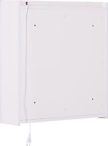 Shumee Szafka łazienkowa wisząca biała z lustrem LED 60x60 cm Chabunco 6