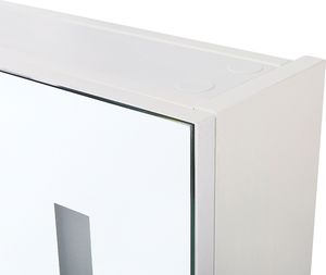 Shumee Szafka łazienkowa wisząca biała z lustrem LED 60x60 cm Chabunco 7