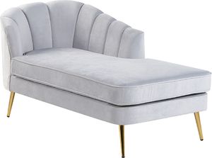 Shumee Szezlong welurowy lewostronny szary ALLIER 2