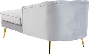 Shumee Szezlong welurowy lewostronny szary ALLIER 4