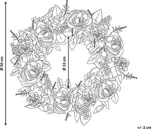 Shumee Wianek na drzwi 50 cm czerwono-różowy AGULO 4