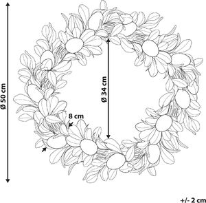 Shumee Wianek wielkanocny na drzwi 50 cm wielokolorowy LAJARES 4
