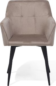 Shumee Zestaw 2 krzeseł welurowy beżowoszary JASMIN 2