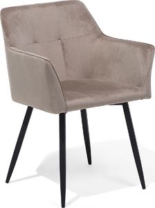 Shumee Zestaw 2 krzeseł welurowy beżowoszary JASMIN 3